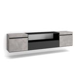 Skraut Home TV-Meubel, Lowboard, 200x45x35cm, Hangend, Cement