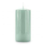 Cereria Di Giorgio - Gelakte kaars - grijs groen - 7x15 cm - 85 uur brandduur - met geschenkzakje
