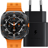 Samsung Galaxy Watch Ultra 4G Grijs/Oranje 47mm + Oplader 25W