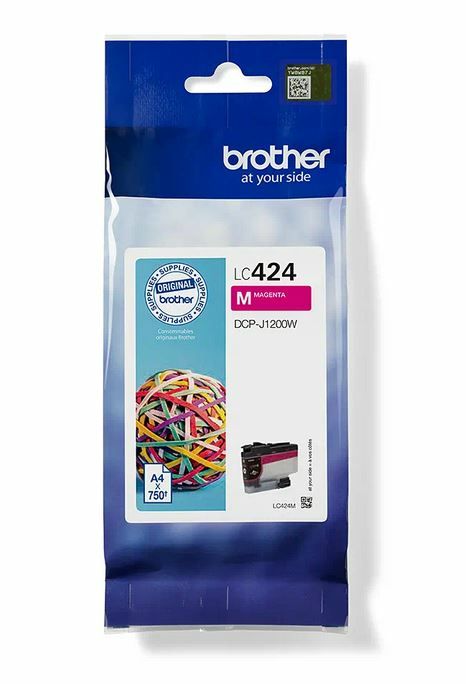 Brother LC-424M Magenta Ink Cartridge - Original - 750 Pages - DCP-J1200W