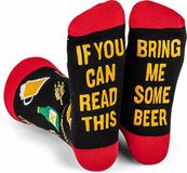 Malinsi Grappige Sokken Bier - Leuke Huissokken AntiSlip Dames en Heren