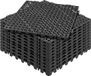 VEVOR in elkaar grijpende tegels 12 stuks vloertegels drainage vloertegels, vloertegels 30 x 30 cm buiten vierkante vloertegels terras PVC vloertegels badkamer, toilet zwart