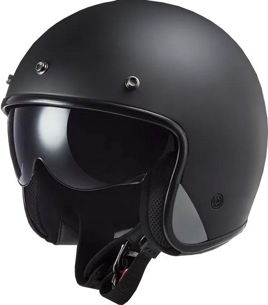 LS2 OF601 Bob II Solid Mat Zwart 06 Jethelm - Helm