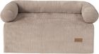 By Cee Cee Origineel Hondendeken Bank – Hondenkleed Bank - Hondenmand - Premium - Volledig Afritsbaar - Ribstof - Mokka Taupe - 120x90 - Maat L