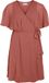VILA VIRILLA 2/4 SHORT WRAP DRESS/KA Dames Mini jurk Roze Polyester 100% Maat 34
