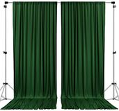 AK TRADING CO. 10ft x 8ft Polyester Achtergrond Gordijnen Gordijnen Panelen met Rod Zakken - Huwelijksceremonie Party Thuis Raamdecoraties - Hunter Green