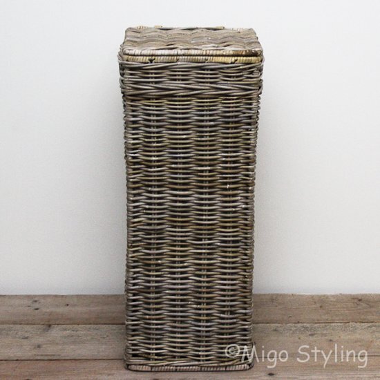 Migo Styling Hoge smalle Wasmand grey rotan 31x31xH70cm