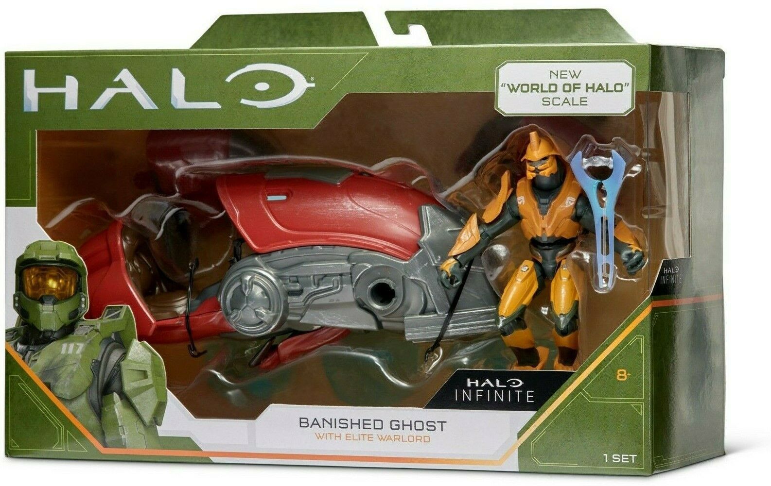 Wicked Cool Toys Halo Infinite Action Figure - Elite Warlord with Banished Ghost