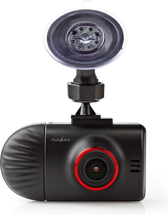 Nedis Dash Cam | 1440P@30fps | 12.0 MPixel | 2.31 " | LCD | Tweevoudige camera | Parkeer sensor | Bewegingsdetectie | Nachtzicht | Rood / Zwart