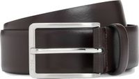 BOSS Leren Riem Erman-L Sz35 Leather Belt W115 Dark Brown Donkerbruin