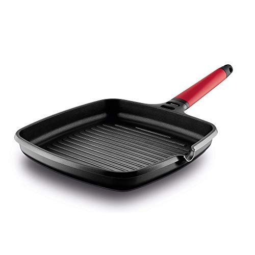 Castey Grillpan - 27 cm - Gegoten aluminium - Geschikt voor alle kookplaten en ovens