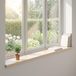 vidaXL - Raamprofielen - 2 stuks - Wit - 140 x 15 x 2 cm - Massief Eikenhout