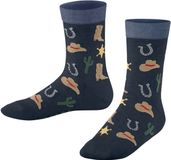 FALKE Little Cowboy gedessineerd katoen Sokken kinderen blauw - maat 23-26