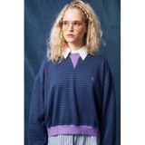 FRNCH katoenen gestreepte trui - blauw