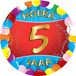 Bellatio Decorations Bierviltjes 5 jaar - 25 stuks - multicolor