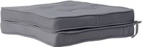 Ibenzoa® Coussin de chaise confortable et résistant à l'eau pour intérieur et extérieur – 2 pièces, gris clair, 40x40x5 cm