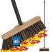 KOTARBAU® Veegbezem, Buitenbezem, Tuinbezem, 27 cm, Straatbezem, Buchenhout PET Kokosvezel, Bruin, met Metalen Steel