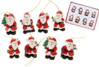 Père Noël décorations de Noël - 16x pc - Plastique - 3,5 cm