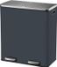 Kitchen Move Afvalbak met twee compartimenten, 60 liter (2x30 liter), roestvrij staal, mat grijs, 60x36xH65 cm