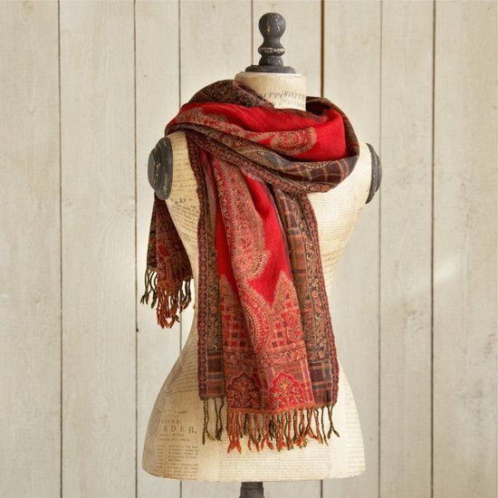 Loberon Sjaal Latette rood