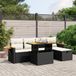 Maison Exclusive - Ensemble de meubles de jardin 6 pièces avec canapé et coussins, noir, en polyrotin