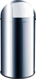 HELIT Metalen afvalbak klapdeksel - 50 liter - Metaal - RVS - dxh 360x745 mm