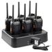 Talkie-walkie PMR446 - 16 canaux - CTCSS/DCS - Lot de 6 - Noir