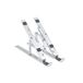Brightium Opvouwbare aluminium standaard, licht en draagbaar, ideaal voor hoogteverstelling en verbetering van de ergonomie bij kantoorwerkzaamheden of studio's.