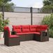 Maison Exclusive - Salon de jardin 5 pièces avec coussins, marron, polyrotin