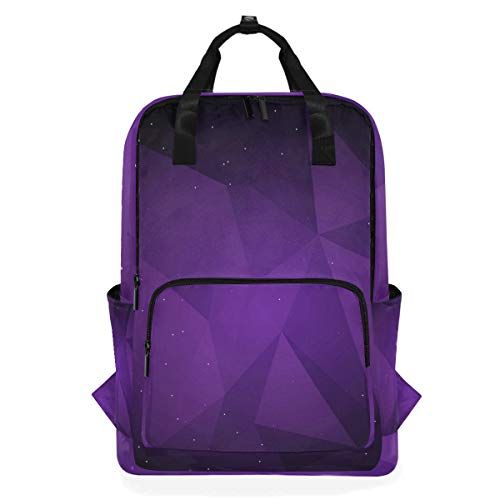 MONTOJ Travel Rugzak Paars Dromerige Geometrie Patroon School Rugzak - 4773369074260