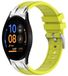 Wigento Samsung Galaxy Watch FE 40mm, siliconen horlogeband met snelsluiting, zilveren gesp, vervanging, geel
