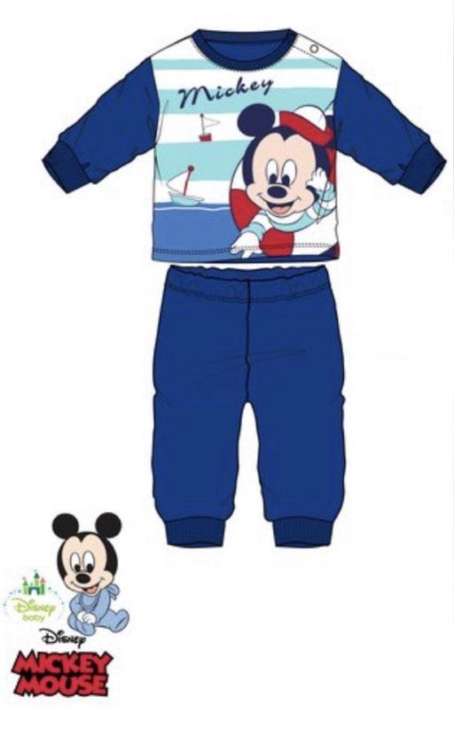 Disney Mickey Mouse Baby Pyjama - Blue - Size 9 Months
