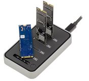 KALEA-INFORMATIQUE Dock Thunderbolt 40 Gbps voor 4 M.2 NVMe PCIe, autonoom klonstation 1 naar 3 SSD, compatibel met USB4, gelijktijdige toegang tot 4 SSD, tot 32 TB, aluminium structuur