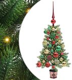 vidaXL Kerstboom met 150 LED met standaard Groen 65 cm PE