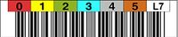 LTO 7 Label horizontale nummercirkel 000001-000099 Cijfercirkel: 000800-000899