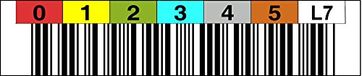 LTO 7 Label horizontaal nummercirkel 000600-000699