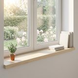vidaXL - Raamprofielen - 2 stuks - Wit - 90 x 25 x 2 cm - Massief Eikenhout