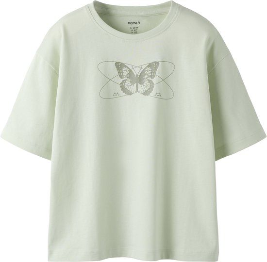 NAME IT - NKFVEEN SS RLX TOP - Meisjes - T-shirts - Pale Aqua - Maat 134/140