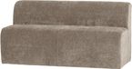 WOOOD Mojo Base Eetbank 164 cm Rugleuning - Rib - Donkerzand