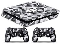 Skin PlayStation Skin compatibel met Ps4 SLIM - gelimiteerde editie DECAL sticker Slim BUNDLE (Camouflage Geometric)