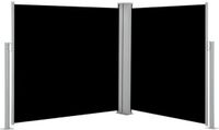vidaXL Windscherm uittrekbaar 100x600 cm zwart