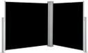 vidaXL Windscherm uittrekbaar 100x600 cm zwart