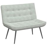 vidaXL Bankje 110x74x84 cm fluweel lichtgrijs