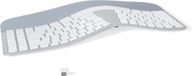 Matias FK413D-DE Clavier ergonomique sculpté rechargeable pour Mac – Sans fil – QWERTZ – Allemand – Argent