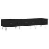 Syfax Tv-meubel bewerkt hout zwart 150x36x30 cm