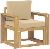 vidaXL Buitensofa Polyester Wit en Beige