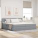 Maison Exclusive - lit escamotable à LED avec matelas, gris clair, 200 x 200 cm, tissu