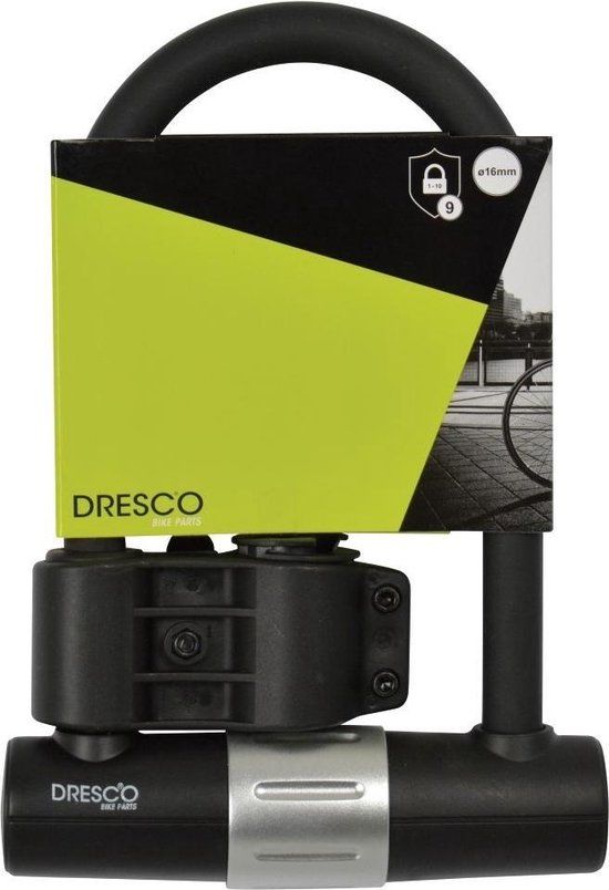 Dresco Beugelslot Zwart 18 cm