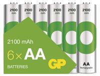 GP Pile Rechargeable Pile ReCyko 2100 AA (HR6) - 6 pièces