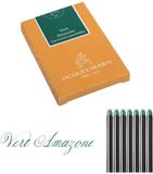 Jacques Herbin Essentielles - Vert Amazone - 7 stuks - Groene inkt Cartridges